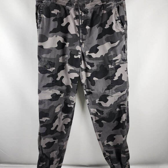 Urban Pipeline Pants Mens Large Gray Camo Cargo Joggers Elastic Waist (34x29) - Picture 1 of 9